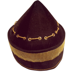 Maroon Gumbad Shape Caps