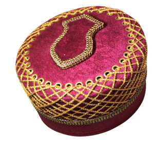 Maroon Faybar Material Caps